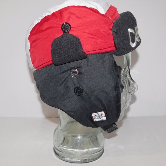 VTG HBC 2010 Vancouver Olympics Team Canada Youth Trapper Hat Cap Ear Flaps - Picture 3 of 9